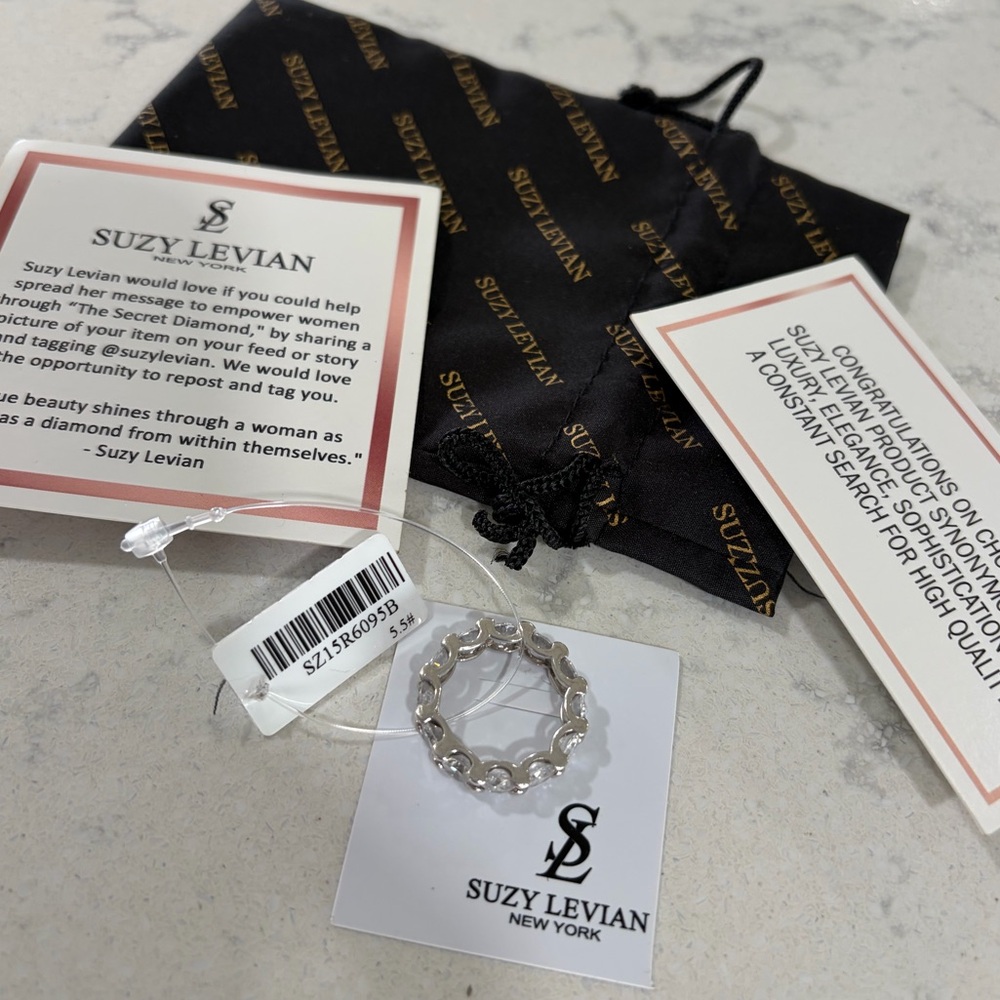 Suzi Levian .925 Sterling Silver and CZ Elegant Women's Ring